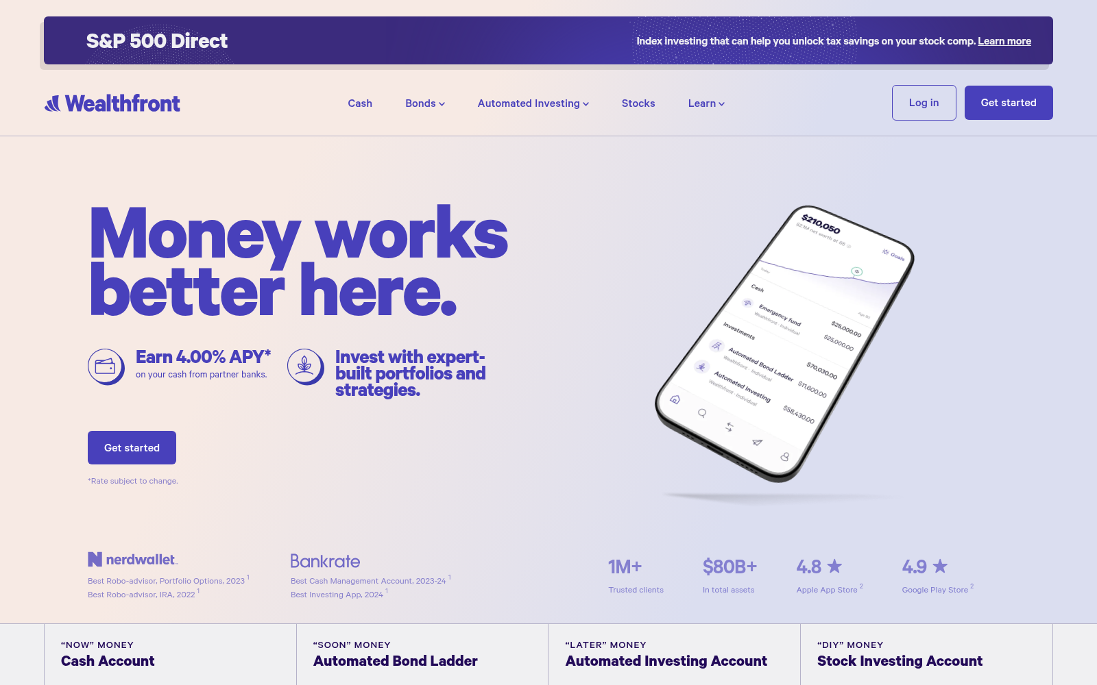Give all your money a place to grow | Wealthfront icon