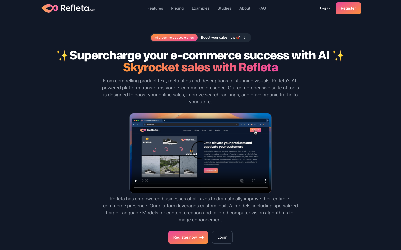 Transform your product photos into sales-boosting images with Refleta icon