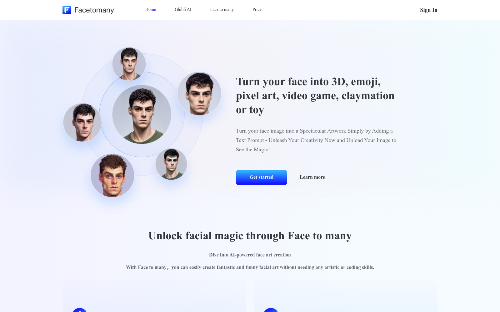 Facetomany: 3D, Emoji, Pixel Art & More
